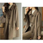 Ideal Gift - Women's Thick Mid-Length Coat for Autumn/Winter