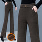 Women's Warm Thickened High-Waisted Flared Pants