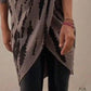 Women's Irregular Cross-Front Tie-Dye Long Sleeve Top