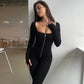 Slim Fit Long Sleeve Zip Jumpsuit