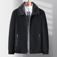 Men's Winter Thickened Lined Lapel Zipper Jacket