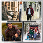 Men's Winter Thickened Lined Lapel Zipper Jacket
