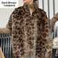 Women's Leopard Print Faux Fur Jacket