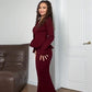 Women's Ruffle Button Top & Bodycon Maxi Skirt Set