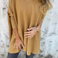 Women's Long Sleeve Knitted V-Neck Loose Long Top