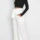 Women's casual wide-leg pants bow trousers