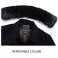 Men’s Thickened Knit Removable Collar Coat