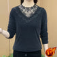 Women's Lace Rhinestone Thermal Top