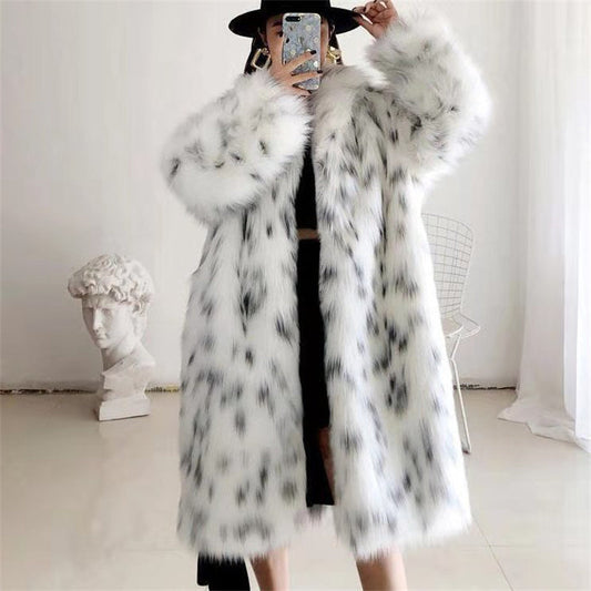 Women's Faux Fur Open Front Overcoat