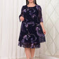 💕[S-5XL]👗2024 New ruffled sleeve Elegant printed chiffon dresses.