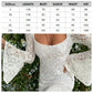 Lace Flared Sleeves Split Hem Waisted Dress