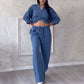 🔥2025 NEW SALES - 50% OFF🔥Women's 2 Piece Outfits Button Down Shirt & Pants