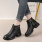 Women's Chunky-Heel Round Toe Zipper Ankle Boots