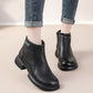 Women's Chunky-Heel Round Toe Zipper Ankle Boots