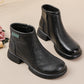 Women's Chunky-Heel Round Toe Zipper Ankle Boots