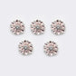 5pcs 28mm Flower Brass Rhinestone Shank Buttons