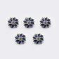 5pcs 28mm Flower Brass Rhinestone Shank Buttons