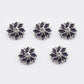 5pcs 28mm Flower Brass Rhinestone Shank Buttons