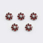 5pcs 28mm Flower Brass Rhinestone Shank Buttons