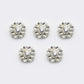 5pcs 28mm Flower Brass Rhinestone Shank Buttons
