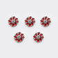 5pcs 28mm Flower Brass Rhinestone Shank Buttons