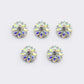 5pcs 28mm Flower Brass Rhinestone Shank Buttons