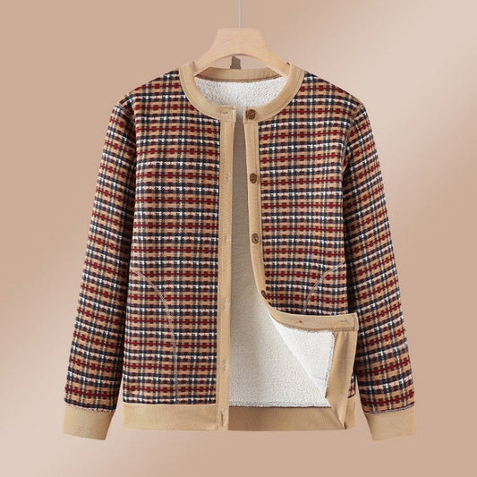 Women's Casual Warm Button Front Floral Print Jacket
