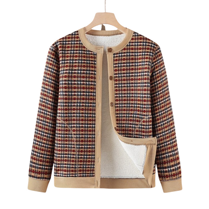 Women's Casual Warm Button Front Floral Print Jacket