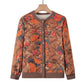 Women's Casual Warm Button Front Floral Print Jacket