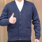 Men's Warm Button Closure V-Neck Cardigan