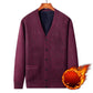 Men's Warm Button Closure V-Neck Cardigan