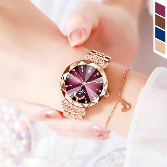 🎀49%OFF New Year Sale🎀Fashionable Diamond Moon Star Watch for Women