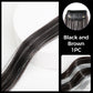 Invisible Clip-in Hair Extensions with Hair Tinsel