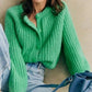 Chunky Knit Cardigan Sweater for Women