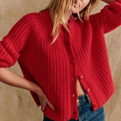 Chunky Knit Cardigan Sweater for Women