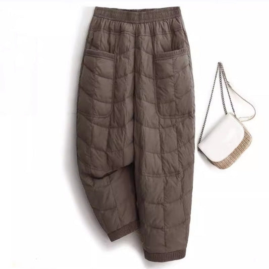 Warm Loose Fit Elastic Waist Casual Pants