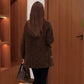 Women's Warm Medium-Length Lapel Jacket