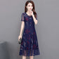 Elegant Short Sleeve Mesh Dress