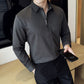 Men's Casual Solid Color Lapel Top