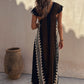 LUNE Women Deep V-Neck Print Holiday-Style Spring And Summer Dress