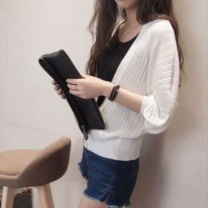 Women's Solid Knit Button-Down Open Front Sweater