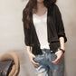 Women's Solid Knit Button-Down Open Front Sweater