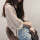 Women's Solid Knit Button-Down Open Front Sweater