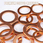 100/200 PCS Copper Flat Washer Assortment Kit