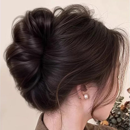 Wig Hair Clip Messy Bun Hairstyle