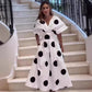 Elegant V-Neck A-Line Princess Sleeve Dress