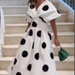 Elegant V-Neck A-Line Princess Sleeve Dress