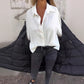 Women's Solid Long Sleeve Button Down Shirt