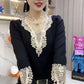 Women's Lace Patchwork Long Sleeve Top
