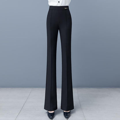 Women's High Waist Stretch Micro-Flare Casual Pants